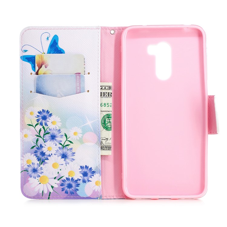 Pattern Printing PU Leather Protection Cell Phone Case with Stand for Xiaomi Pocophone F1 / Poco F1 (India) - Blue Butterflies-8