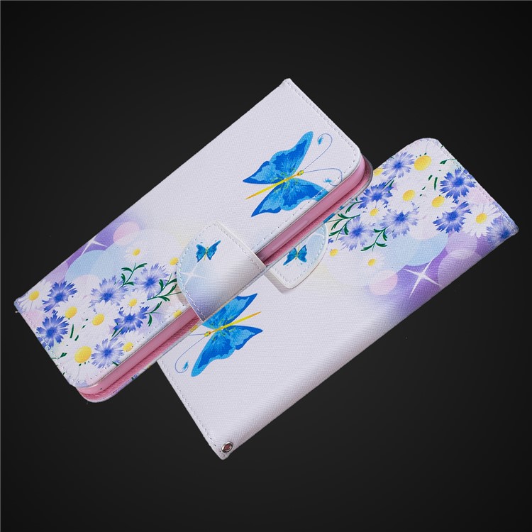 Pattern Printing PU Leather Protection Cell Phone Case with Stand for Xiaomi Pocophone F1 / Poco F1 (India) - Blue Butterflies-9