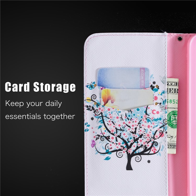 Pattern Printing PU Leather Protection Cell Phone Case with Magnet for Xiaomi Pocophone F1 / Poco F1 (India) - Flowered Tree-11