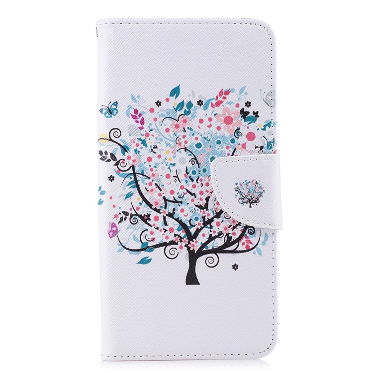 Pattern Printing PU Leather Protection Cell Phone Case with Magnet for Xiaomi Pocophone F1 / Poco F1 (India) - Flowered Tree-2