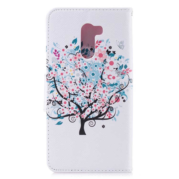 Pattern Printing PU Leather Protection Cell Phone Case with Magnet for Xiaomi Pocophone F1 / Poco F1 (India) - Flowered Tree-3