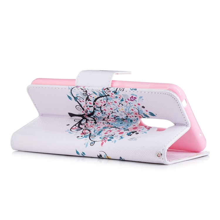 Pattern Printing PU Leather Protection Cell Phone Case with Magnet for Xiaomi Pocophone F1 / Poco F1 (India) - Flowered Tree-4