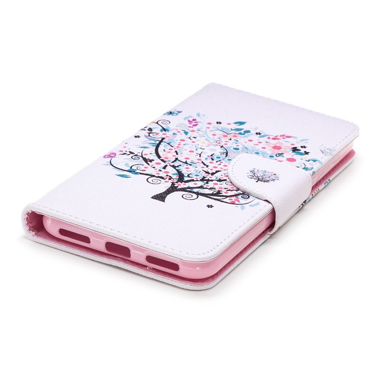 Pattern Printing PU Leather Protection Cell Phone Case with Magnet for Xiaomi Pocophone F1 / Poco F1 (India) - Flowered Tree-6