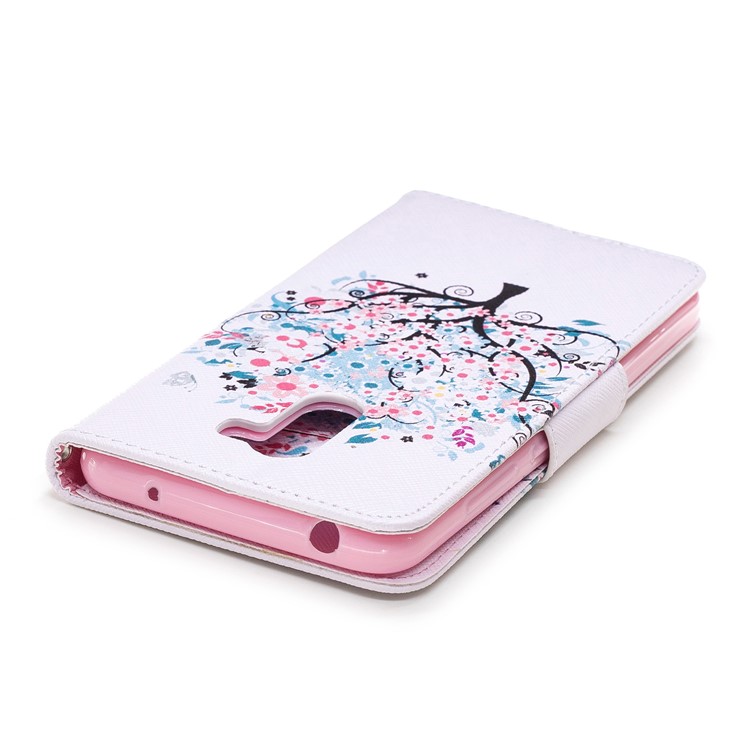 Pattern Printing PU Leather Protection Cell Phone Case with Magnet for Xiaomi Pocophone F1 / Poco F1 (India) - Flowered Tree-7