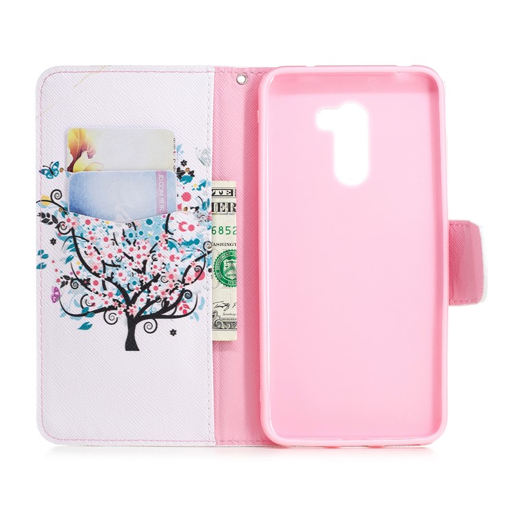Pattern Printing PU Leather Protection Cell Phone Case with Magnet for Xiaomi Pocophone F1 / Poco F1 (India) - Flowered Tree-8