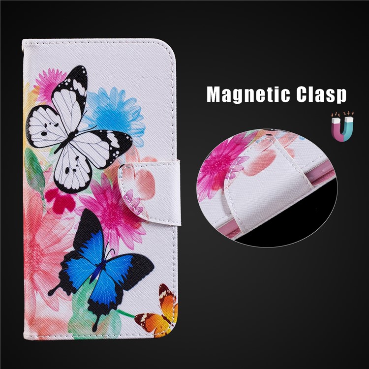 Pattern Printing PU Leather Magnetic Protection Cell Phone Case for Xiaomi Pocophone F1 / Poco F1 (India) - Butterflies and Flowers-10