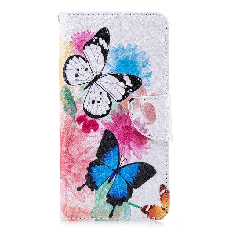 Pattern Printing PU Leather Magnetic Protection Cell Phone Case for Xiaomi Pocophone F1 / Poco F1 (India) - Butterflies and Flowers-2