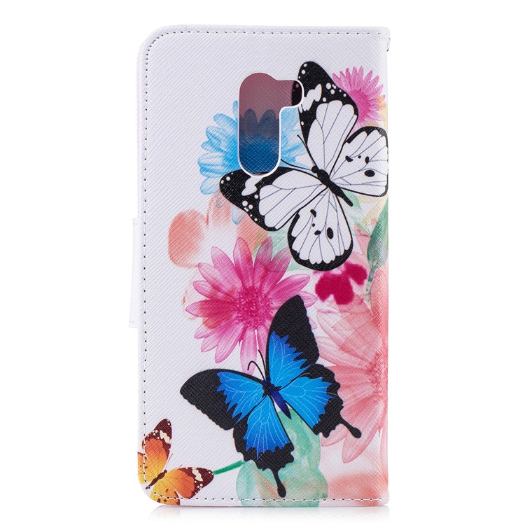 Pattern Printing PU Leather Magnetic Protection Cell Phone Case for Xiaomi Pocophone F1 / Poco F1 (India) - Butterflies and Flowers-3