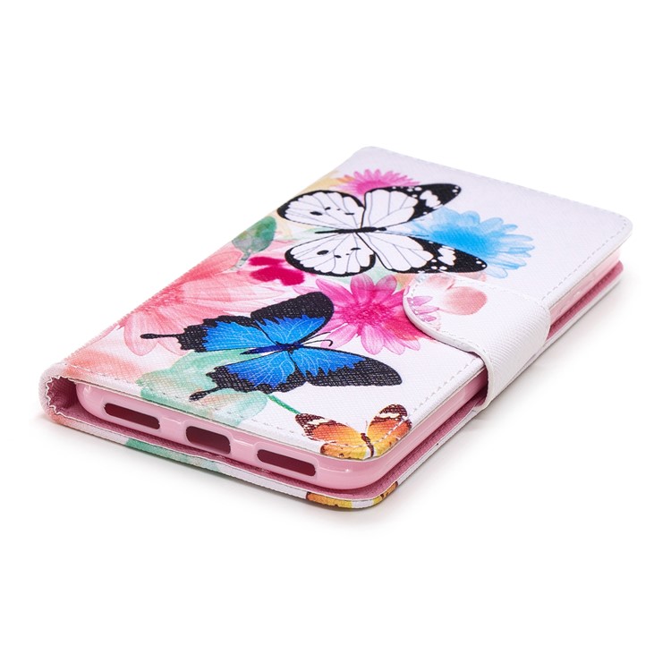 Pattern Printing PU Leather Magnetic Protection Cell Phone Case for Xiaomi Pocophone F1 / Poco F1 (India) - Butterflies and Flowers-6