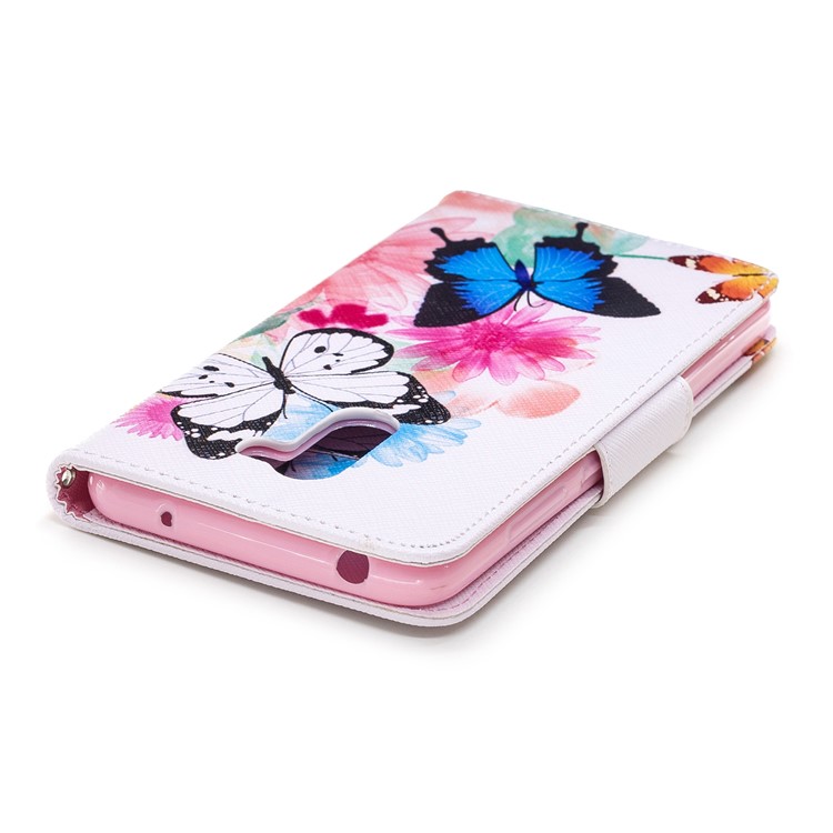 Pattern Printing PU Leather Magnetic Protection Cell Phone Case for Xiaomi Pocophone F1 / Poco F1 (India) - Butterflies and Flowers-7