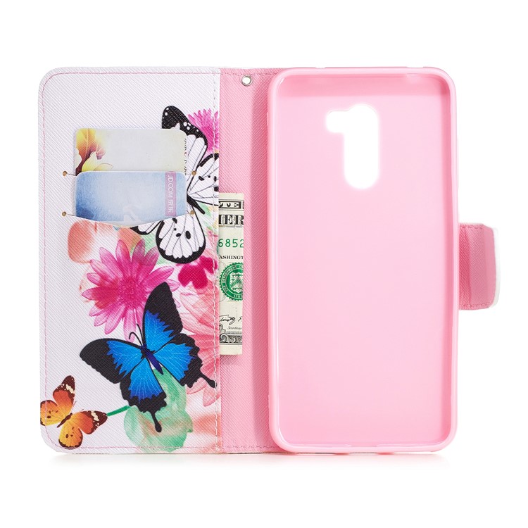 Pattern Printing PU Leather Magnetic Protection Cell Phone Case for Xiaomi Pocophone F1 / Poco F1 (India) - Butterflies and Flowers-8