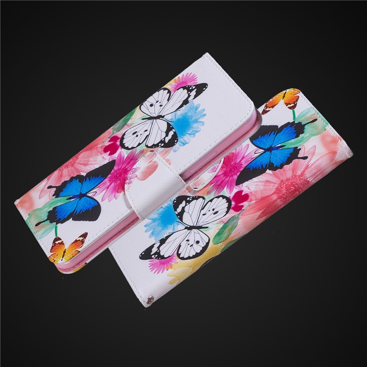 Pattern Printing PU Leather Magnetic Protection Cell Phone Case for Xiaomi Pocophone F1 / Poco F1 (India) - Butterflies and Flowers-9