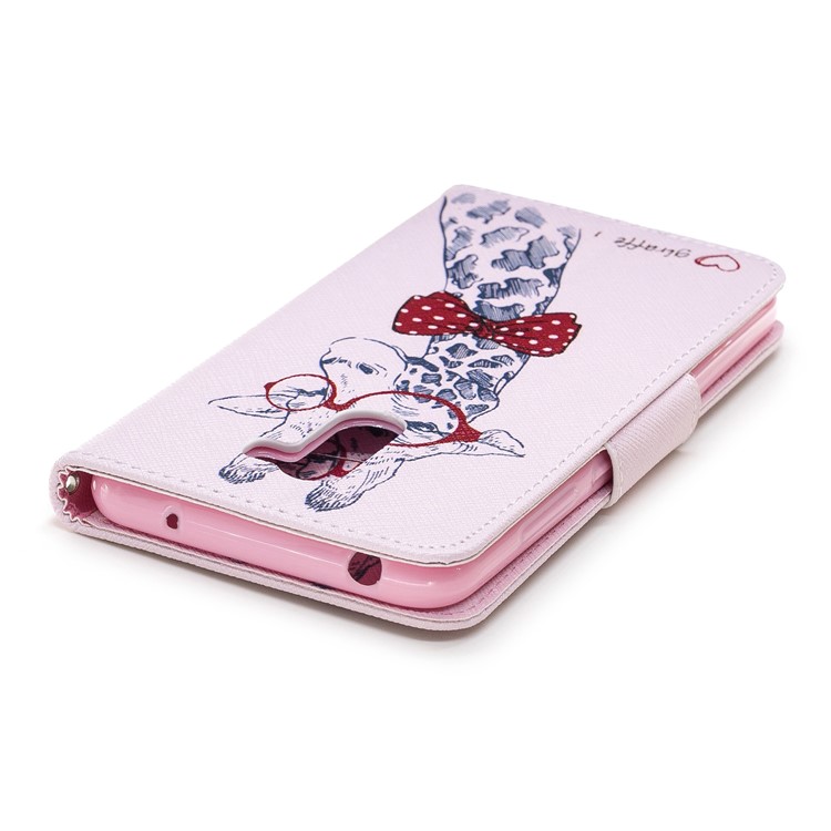 Pattern Printing PU Leather Wallet Protection Cell Phone Case for Xiaomi Pocophone F1 / Poco F1 (India) - Giraffe Wearing Glasses-7