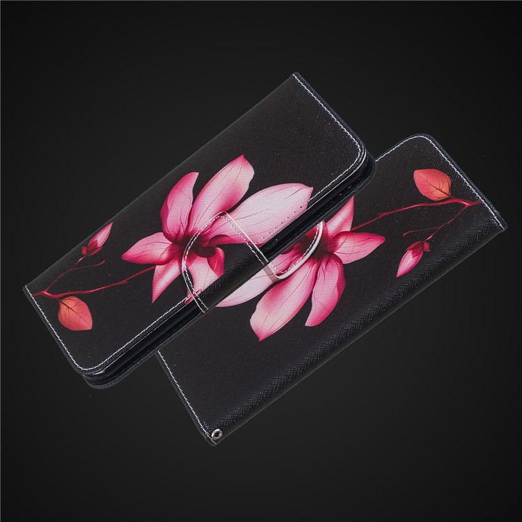 For Xiaomi Pocophone F1 / Poco F1 (India) Patterned PU Leather Stand Mobile Phone Cover - Flower Pattern-10