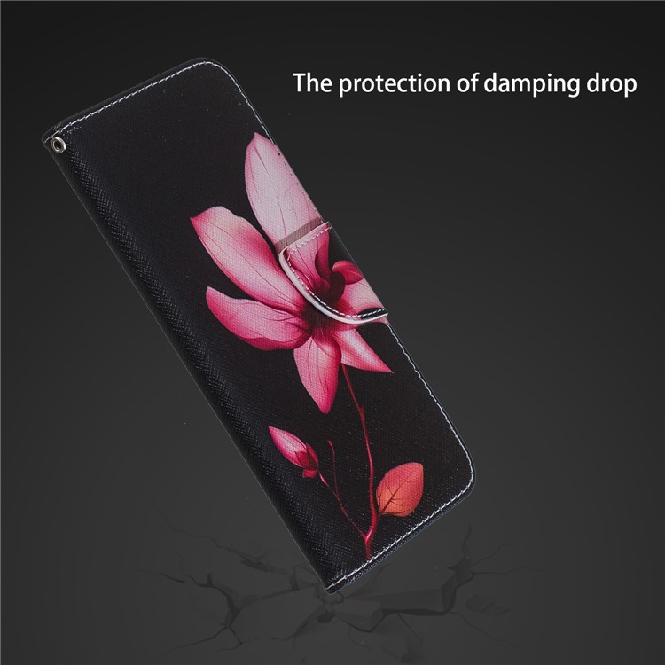 For Xiaomi Pocophone F1 / Poco F1 (India) Patterned PU Leather Stand Mobile Phone Cover - Flower Pattern-13