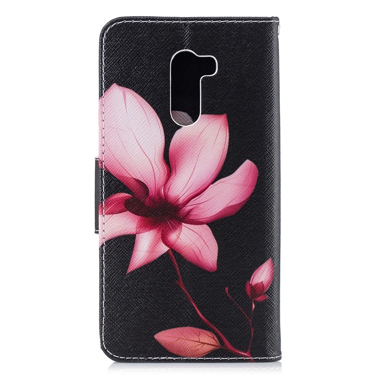 For Xiaomi Pocophone F1 / Poco F1 (India) Patterned PU Leather Stand Mobile Phone Cover - Flower Pattern-3