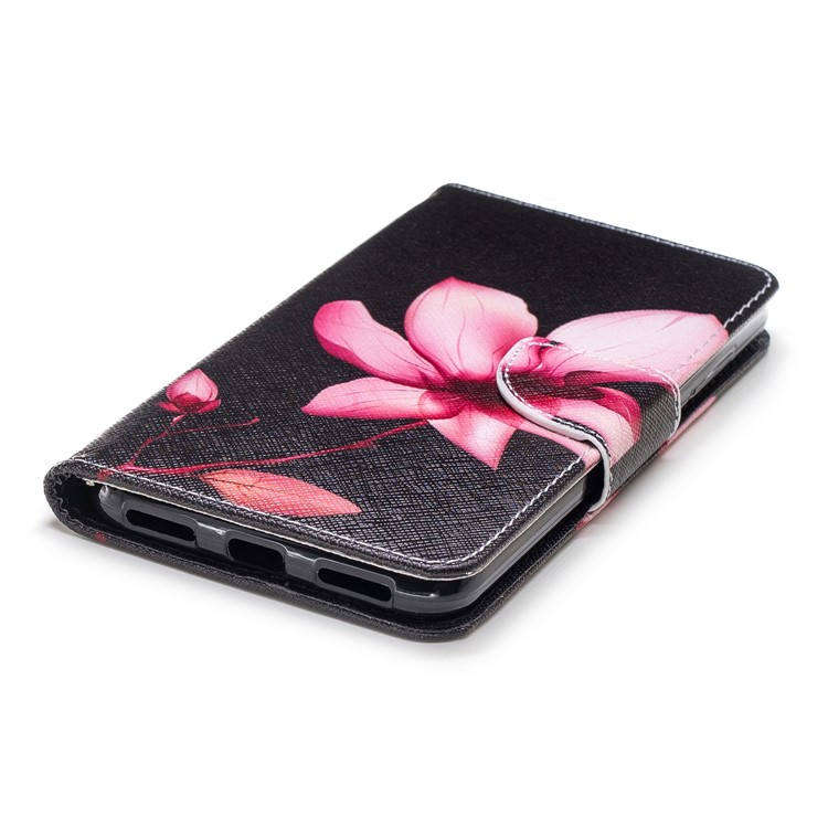 For Xiaomi Pocophone F1 / Poco F1 (India) Patterned PU Leather Stand Mobile Phone Cover - Flower Pattern-6