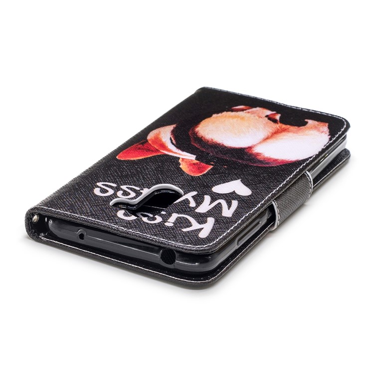For Xiaomi Pocophone F1 / Poco F1 (India) Pattern Printing PU Leather Stand Phone Cover Shell - Kiss My Ass-7
