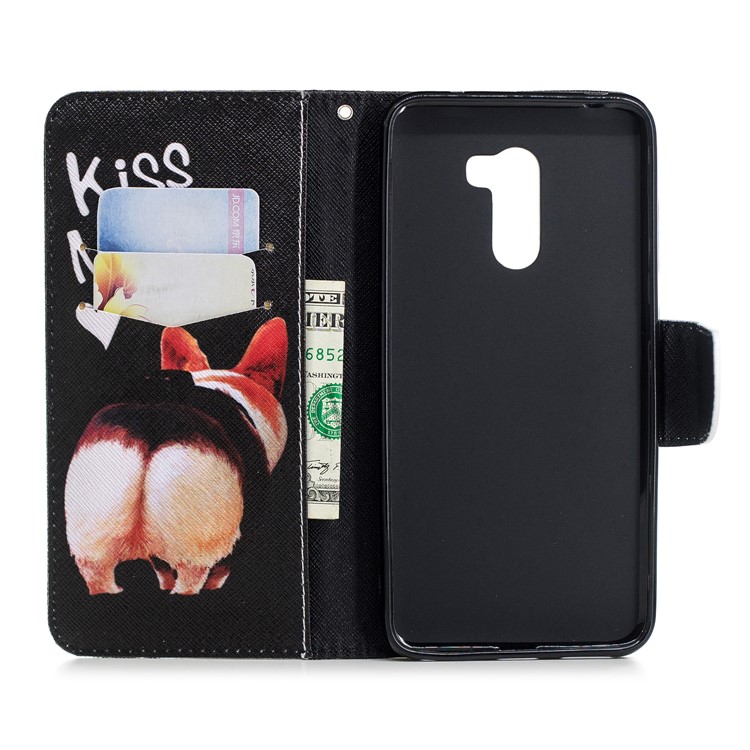 For Xiaomi Pocophone F1 / Poco F1 (India) Pattern Printing PU Leather Stand Phone Cover Shell - Kiss My Ass-8