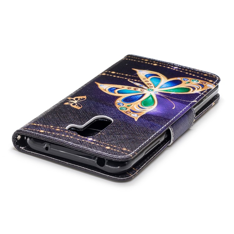 For Xiaomi Pocophone F1 / Poco F1 (India) Patterned PU Leather Stand Phone Casing with Card Slots - Butterfly with Diamond-7