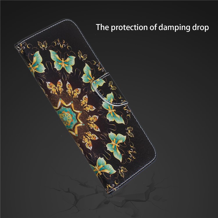 Pattern Printing Leather Wallet Shell for Xiaomi Pocophone F1 / Poco F1 in India - Colorized Butterfly-12