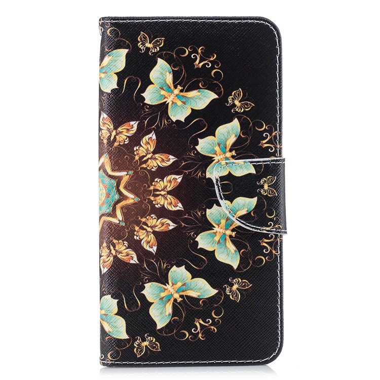 Pattern Printing Leather Wallet Shell for Xiaomi Pocophone F1 / Poco F1 in India - Colorized Butterfly-2