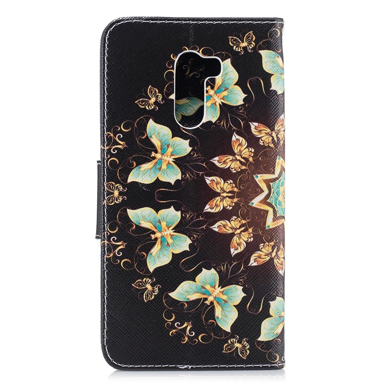 Pattern Printing Leather Wallet Shell for Xiaomi Pocophone F1 / Poco F1 in India - Colorized Butterfly-3