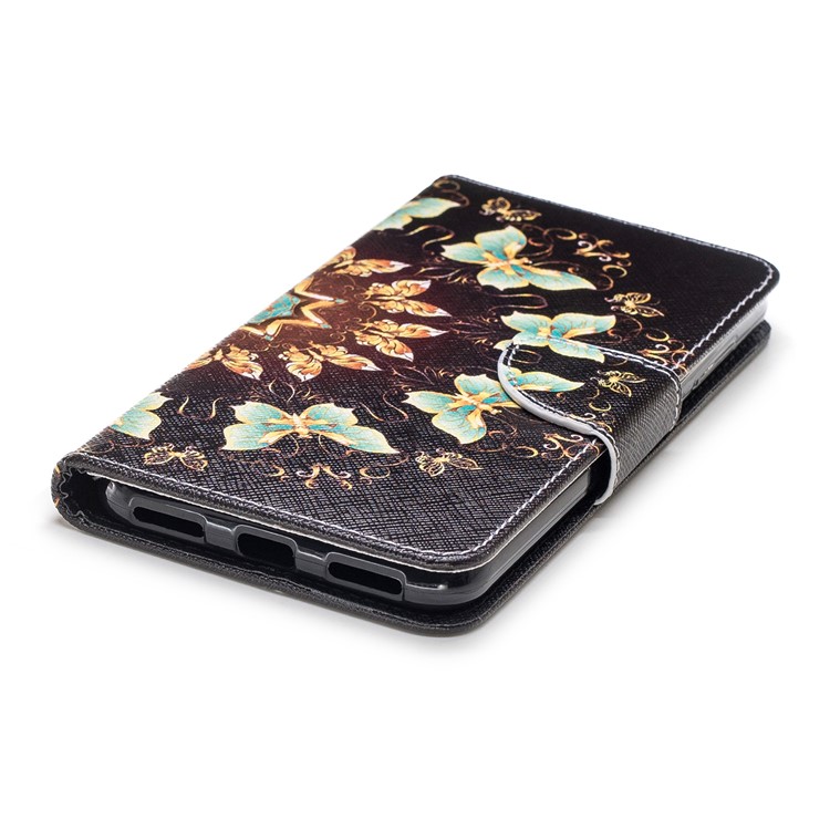 Pattern Printing Leather Wallet Shell for Xiaomi Pocophone F1 / Poco F1 in India - Colorized Butterfly-6