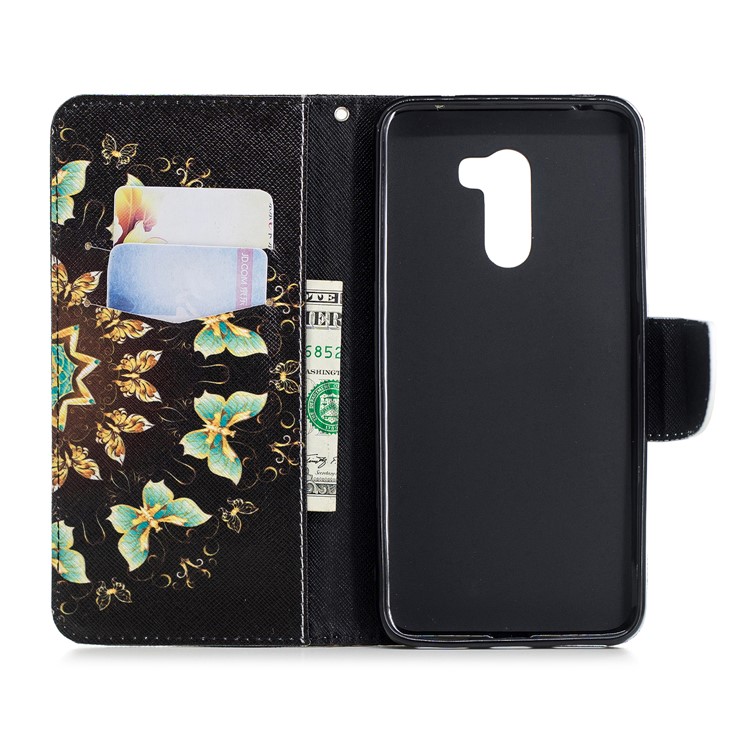 Pattern Printing Leather Wallet Shell for Xiaomi Pocophone F1 / Poco F1 in India - Colorized Butterfly-8