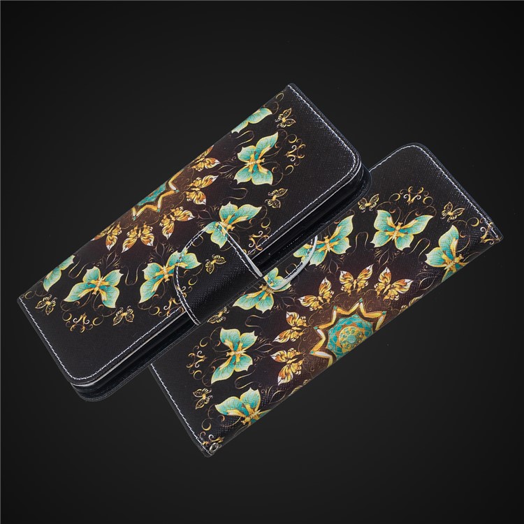 Pattern Printing Leather Wallet Shell for Xiaomi Pocophone F1 / Poco F1 in India - Colorized Butterfly-9