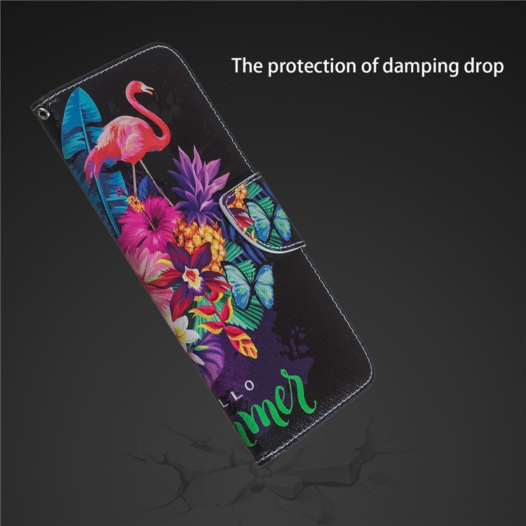 Pattern Printing Stand Leather Wallet Case for Xiaomi Pocophone F1 / Poco F1 in India - Crane and Flowers-12