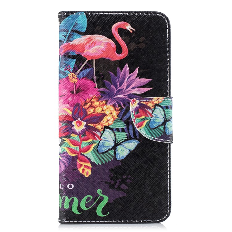 Pattern Printing Stand Leather Wallet Case for Xiaomi Pocophone F1 / Poco F1 in India - Crane and Flowers-2