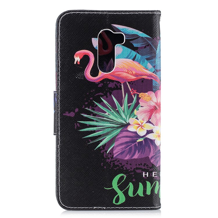 Pattern Printing Stand Leather Wallet Case for Xiaomi Pocophone F1 / Poco F1 in India - Crane and Flowers-3