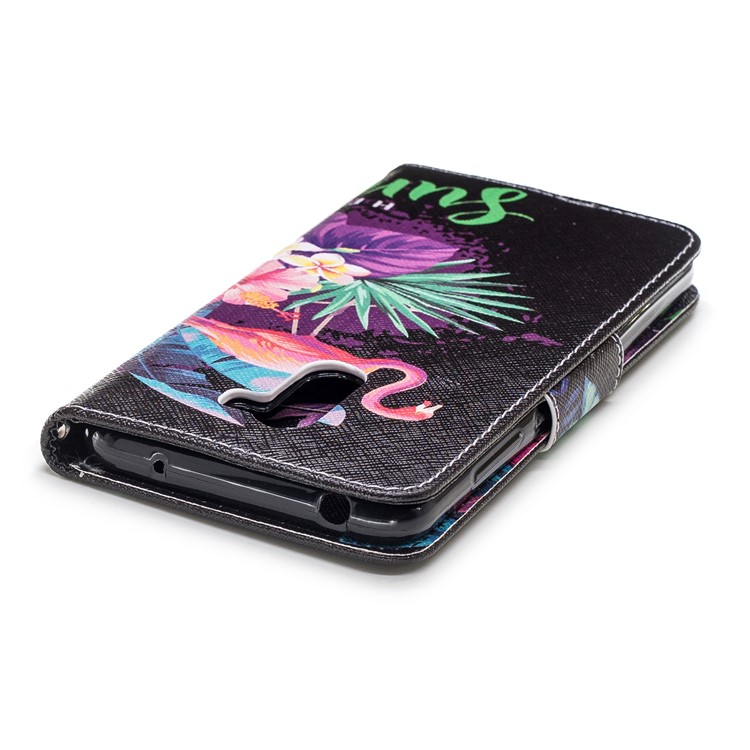 Pattern Printing Stand Leather Wallet Case for Xiaomi Pocophone F1 / Poco F1 in India - Crane and Flowers-7