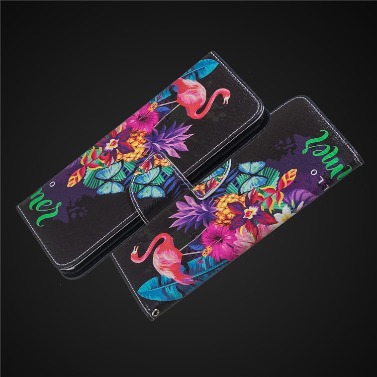Pattern Printing Stand Leather Wallet Case for Xiaomi Pocophone F1 / Poco F1 in India - Crane and Flowers-9