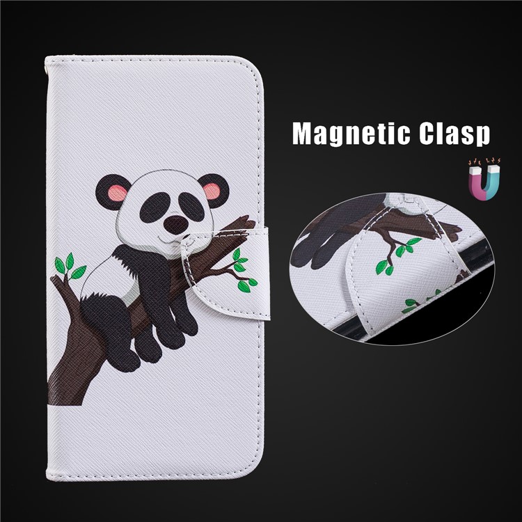 Pattern Printing Wallet Leather Stand Cover for Xiaomi Pocophone F1 / Poco F1 in India - Panda Climbing Tree-10