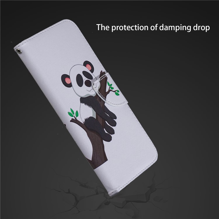 Pattern Printing Wallet Leather Stand Cover for Xiaomi Pocophone F1 / Poco F1 in India - Panda Climbing Tree-12