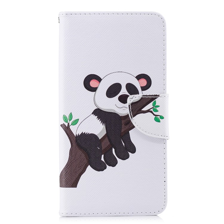 Pattern Printing Wallet Leather Stand Cover for Xiaomi Pocophone F1 / Poco F1 in India - Panda Climbing Tree-2