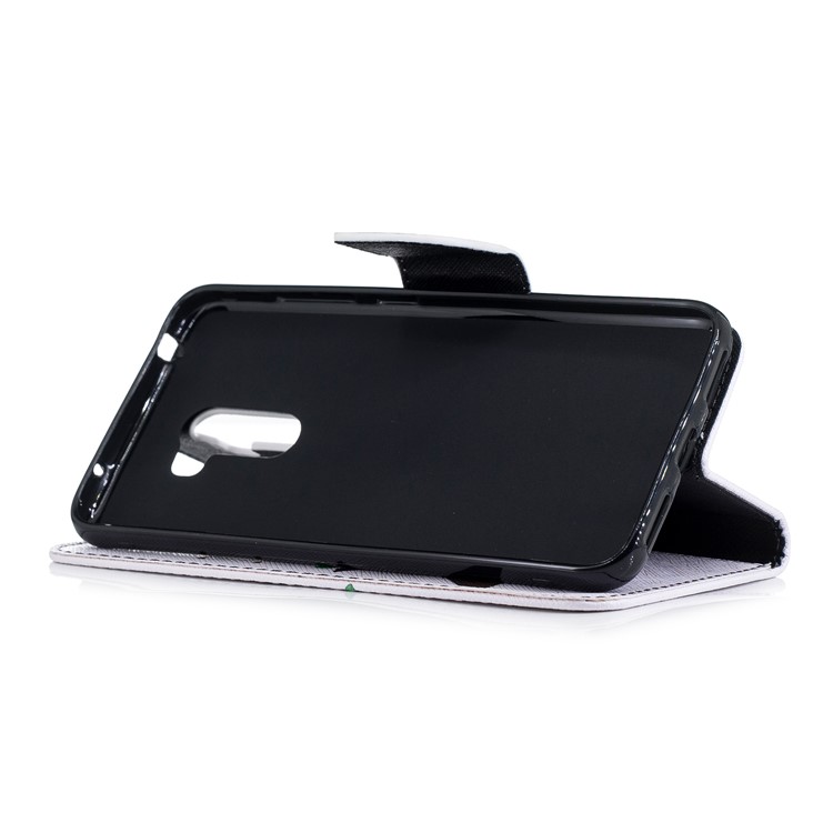 Pattern Printing Wallet Leather Stand Cover for Xiaomi Pocophone F1 / Poco F1 in India - Panda Climbing Tree-5