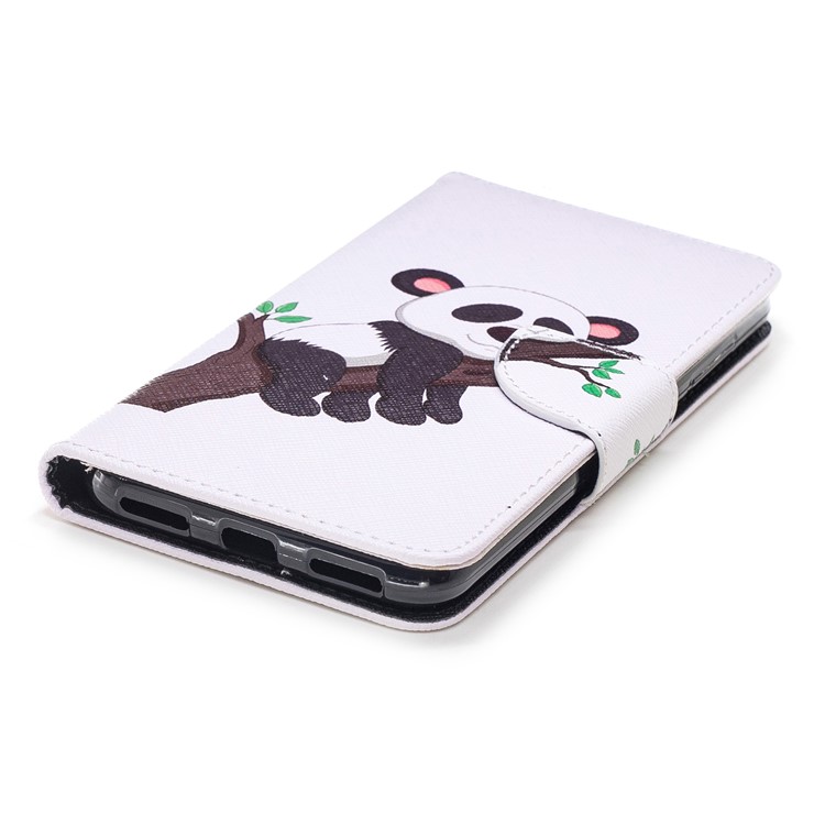 Pattern Printing Wallet Leather Stand Cover for Xiaomi Pocophone F1 / Poco F1 in India - Panda Climbing Tree-6