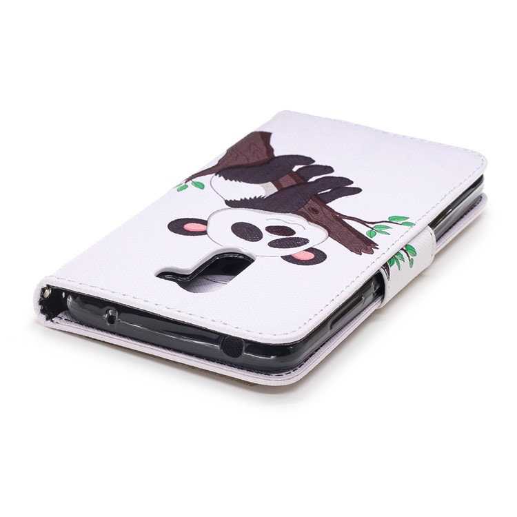 Pattern Printing Wallet Leather Stand Cover for Xiaomi Pocophone F1 / Poco F1 in India - Panda Climbing Tree-7