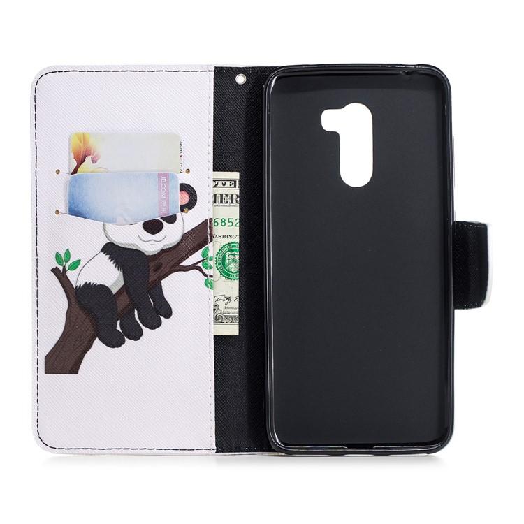 Pattern Printing Wallet Leather Stand Cover for Xiaomi Pocophone F1 / Poco F1 in India - Panda Climbing Tree-8