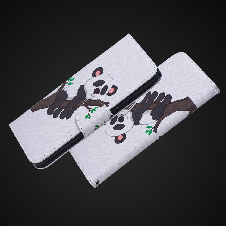 Pattern Printing Wallet Leather Stand Cover for Xiaomi Pocophone F1 / Poco F1 in India - Panda Climbing Tree-9