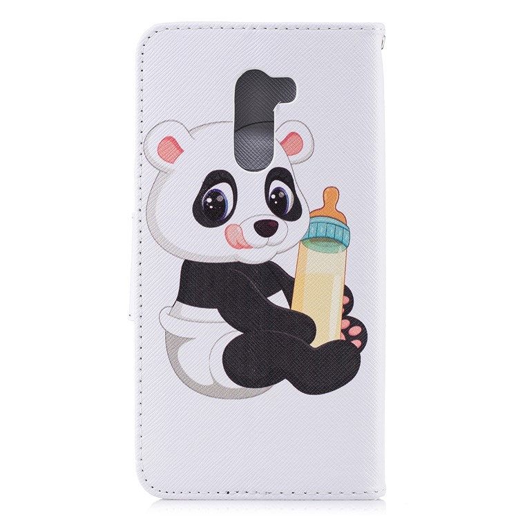 Pattern Printing Magnetic Leather Stand Case for Xiaomi Pocophone F1 / Poco F1 in India - Panda Holding a Bottle-3