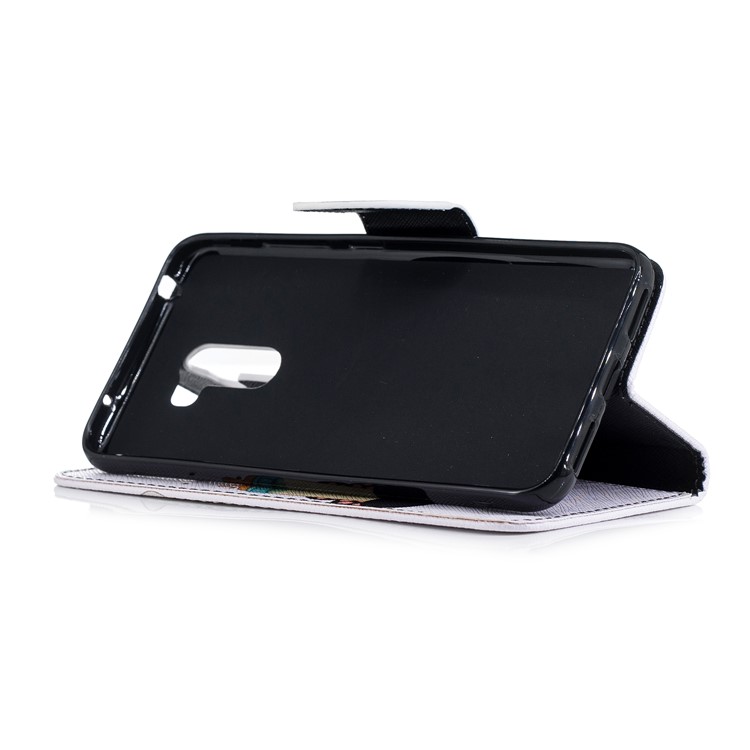 Pattern Printing Magnetic Leather Stand Case for Xiaomi Pocophone F1 / Poco F1 in India - Panda Holding a Bottle-5