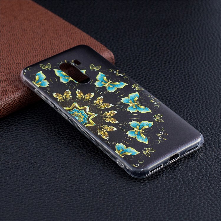 Pattern Printing Soft TPU Case for Xiaomi Pocophone F1 / Poco F1 (India) - Gold and Blue Butterflies-7