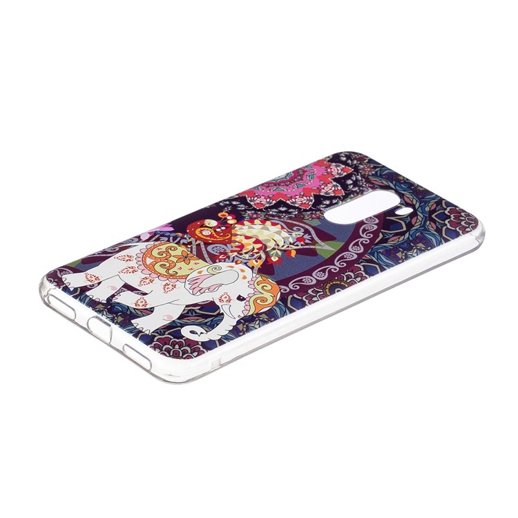 Pattern Printing Soft TPU Shell for Xiaomi Pocophone F1 / Poco F1 (India) - Lovely Elephant-3