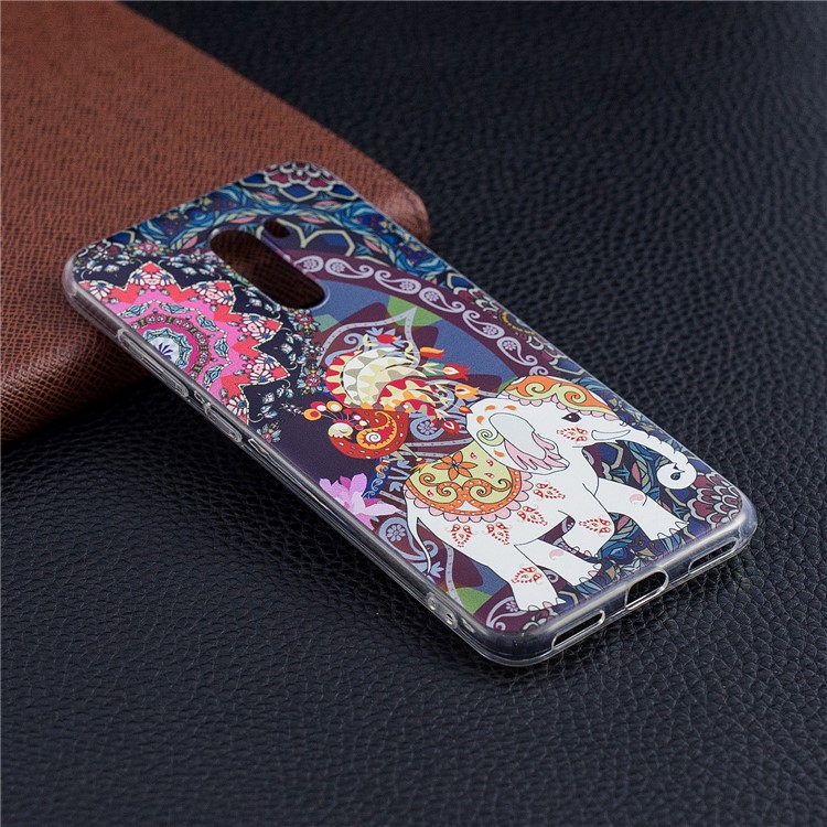 Pattern Printing Soft TPU Shell for Xiaomi Pocophone F1 / Poco F1 (India) - Lovely Elephant-6