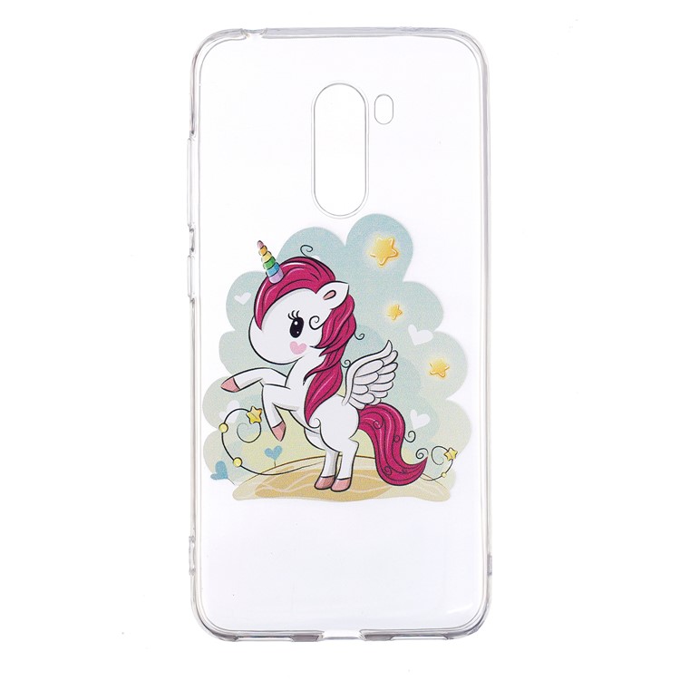 Pattern Printing Soft TPU Casing for Xiaomi Pocophone F1 / Poco F1 (India) - Unicorn-2