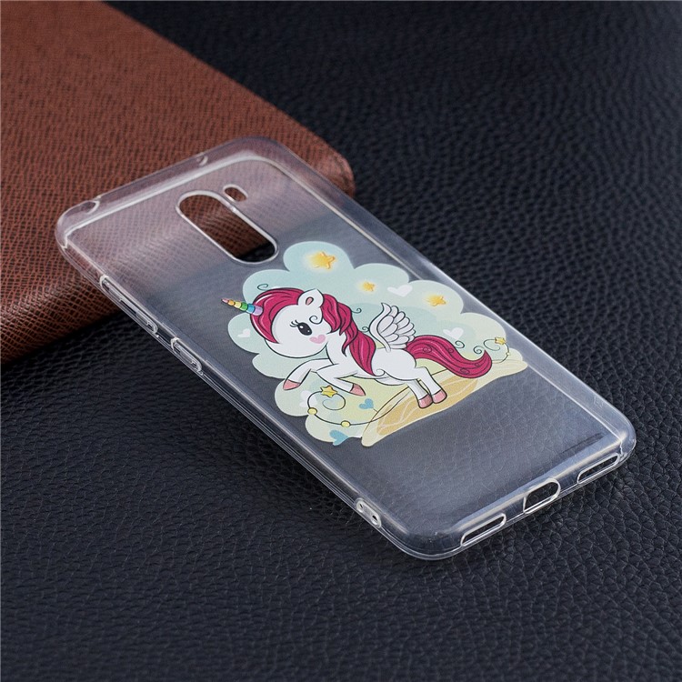 Pattern Printing Soft TPU Casing for Xiaomi Pocophone F1 / Poco F1 (India) - Unicorn-6